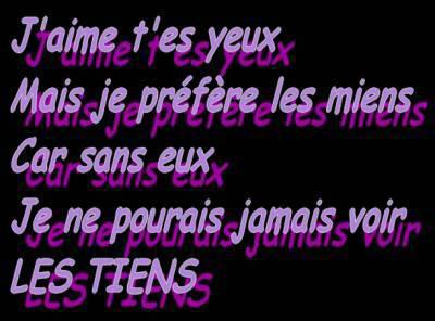 j'aime t yeux...